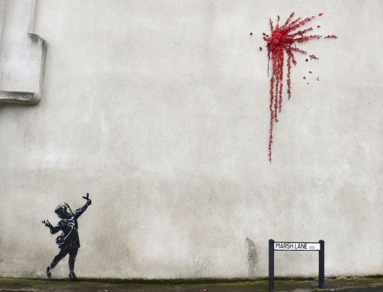 Banksy направи подарък на родния Бристъл за Св. Валентин