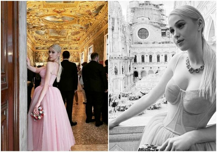 Мария Бакалова във Венеция като принцеса с рокля на Dolce & Gabbana