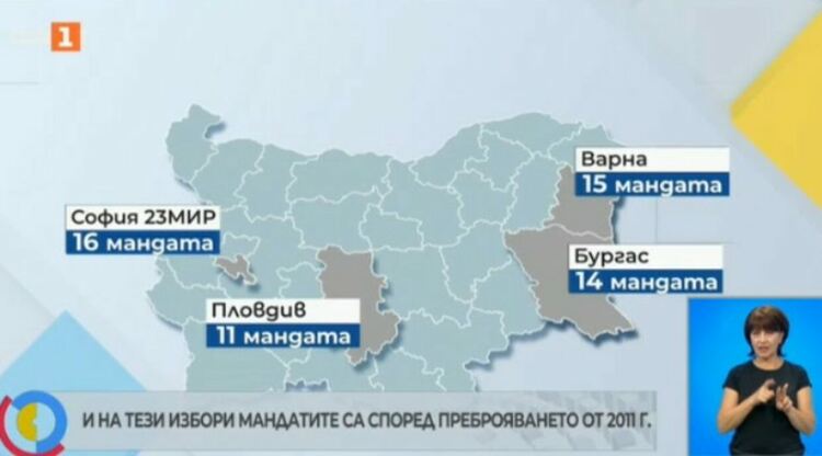 Разпределението на мандатите след вота ще бъде на базата на преброяването от 2011 г., а не от 2021 г.