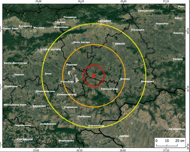 Земетресение край Тополовград