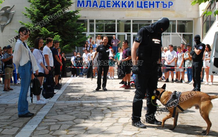 Демонстрация: Кучета откриха дрога и заловиха наркотрафикант в Хасково